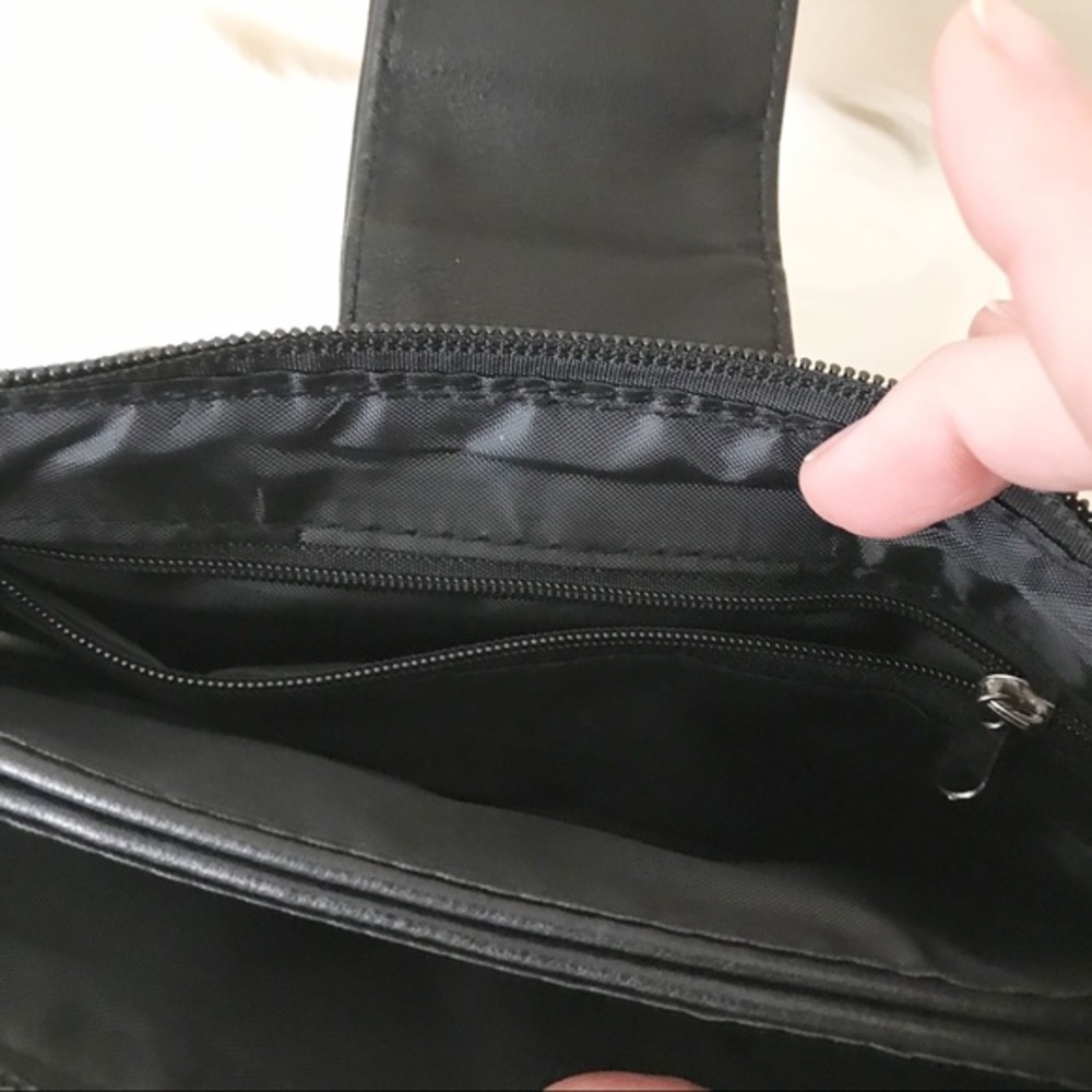 Gorgeous Black Quilted Purse w/ Chain Accents NWOT - Picture 7 of 8